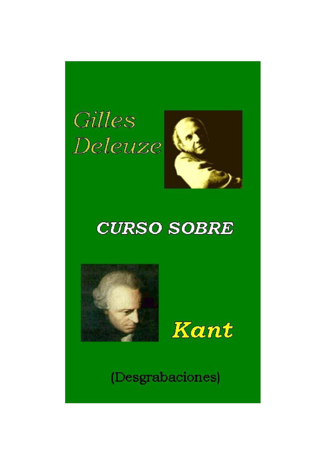 Curso sobre Kant (desgrabaciones)